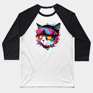 cat biker Baseball T-Shirt